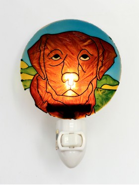 Glass Dog NIght Light